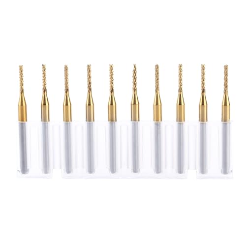 Respicefinem Corn Endmill Cutting Bits 9. 0×6. 0×1. 0 10Pcs. 5Mm Cutting End Mill CNC Engraving Bit Tungsten Coating Shank Burrs Cutting Tool