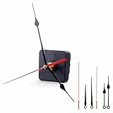 topolenashop Meccanismo Movimento Orologio da Parete al Quarzo – Kit Ricambio con 2 Coppie di Lancette Nere 8” e 13” | Facile da Montare | Accessori Fai da Te per Riparazione o Creazione Orologi 1632
