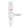 Glass Vacuum Take Off Adapter, Straight Short Stem, with 14/20 Joint & 8mm Hose Connection for Vacuum Distillation