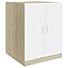 vidaXL Armario de Lavadora Cuarto de Baño Aseo Inodoro Secadora Estantería Muebles Mobiliario Colada Almacenaje Blanco Roble Sonoma 71x71,5x91,5 cm