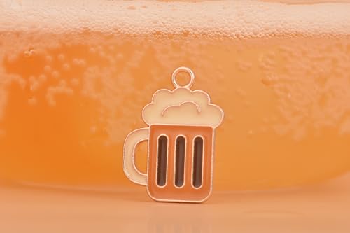 Image of VIDRIO Pack of 80 Butter Beer Cups Enamel Charms Gold Plated Colored Pendants Accessories for Necklace Bracelet Jewelry Making DIY Crafting