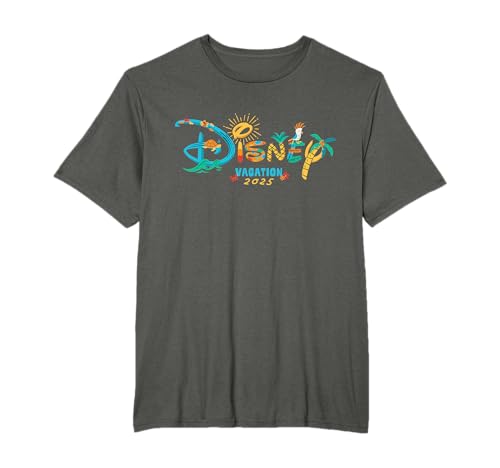 Disney Vacation 2025 Family Trip Matching Tropical Logo T-Shirt
