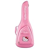 Fender Hello Kitty Electric Guitar Gig Bag, Guitar Case with 20mm padding and backpack straps, Pink