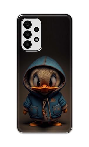 Image of PRINTFIDAA Printed Hard Back Cover Case for Samsung Galaxy A73 5G Back Cover (Animated Duck) -112