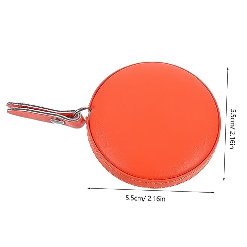 Cinta Métrica Compacta Piel PU Naranja 1.5 m miniatura 2