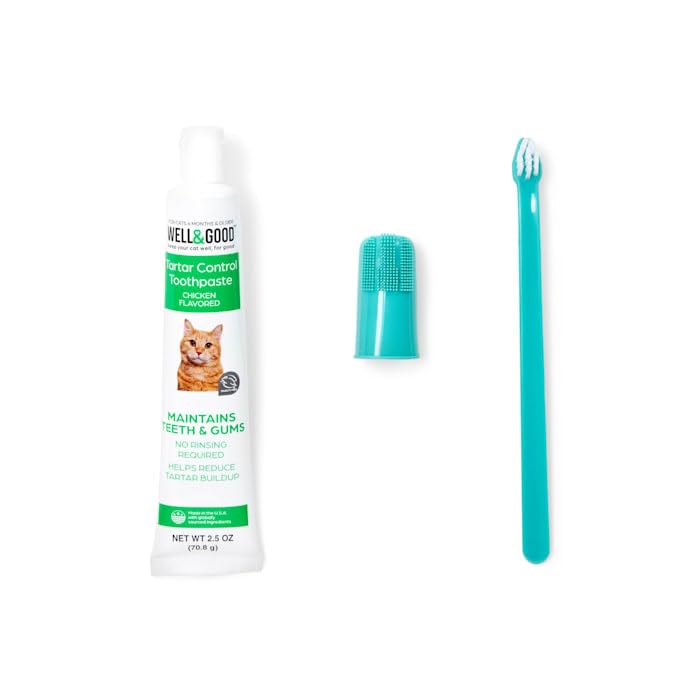 Well & Good by Petco Cat Dental Health Kit with Chicken Flavored Toothpaste 2.5 oz.