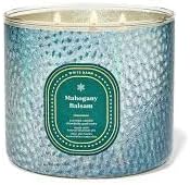 3-Wick Scented Candle Large Mahogany Balsam 3 Wick Candle 14.5 oz