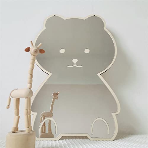 Sarah Duke Espejo de pared para habitación infantil, diseño de conejo acrílico, con diseño de oso de peluche