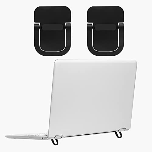 Begino Portable Keyboard Stand For Desk, Invisible Laptop And Keyboard Riser Foldable Zinc Alloy Laptop Holder, Mini Laptop Stand For Macbook, 10-18" Laptop, Tablet, Keyboard, Phone(2Pcs, Black) #TOP17