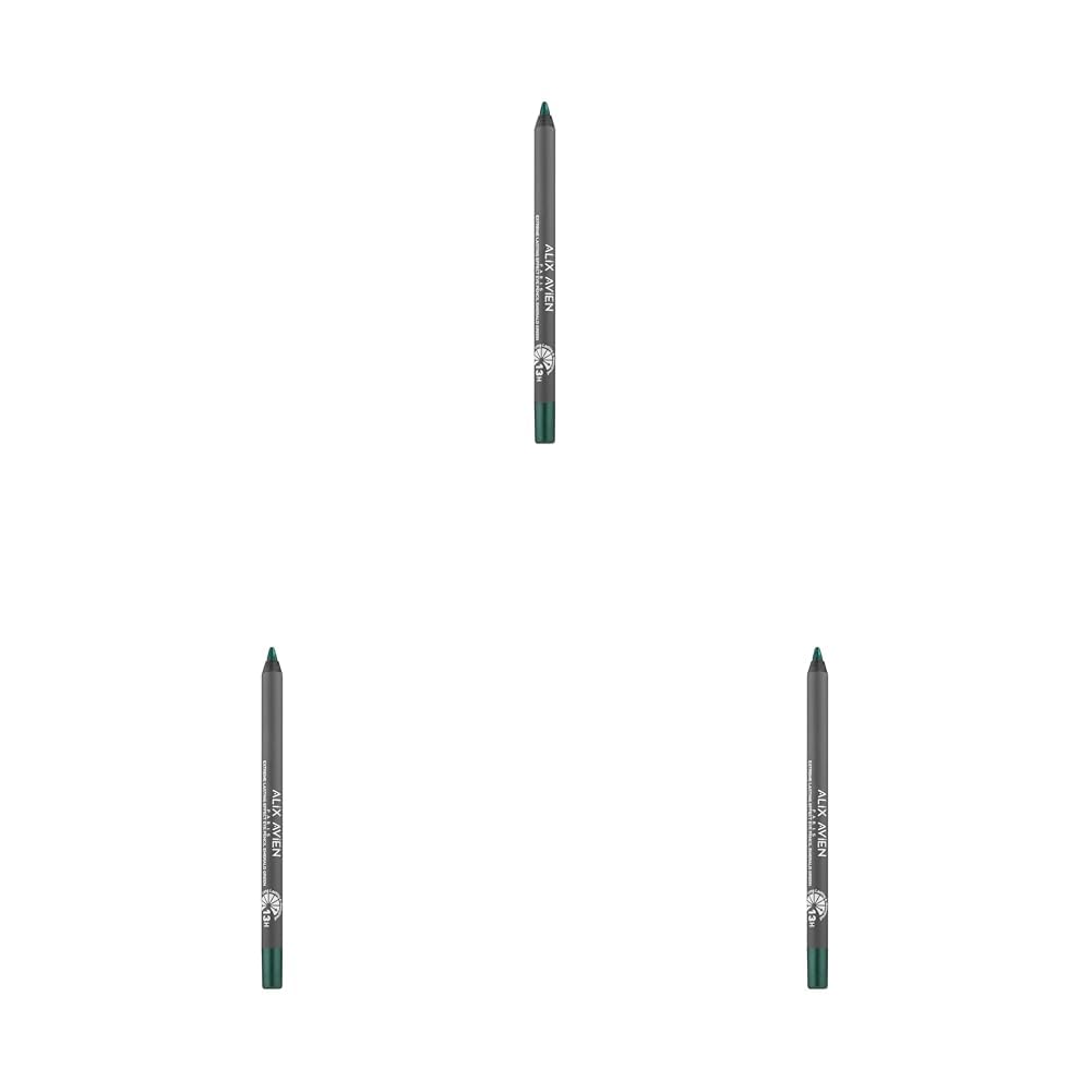 ALIX AVIEN Uzun Süre Kalıcı Suya Dayanıklı Akma, Dağılma Yapmayan Yeşil Göz Kalemi - Extreme Emerald Green (3 paketi)