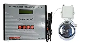 Swaggers Automatic School Timer Bell System with 12 Inch Gong Bell (Prime) Black and Grey