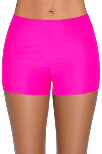 Image of Yonique Womens Swim Shorts Solid Tankini Bottoms Swimsuit Bottoms(Available in Plus)