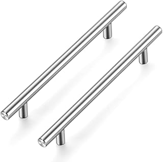 Ravinte Cabinet Handles Brushed Nickel 6" Overall Length Pulls for Kitchen Hardware 3-3/4 Inch Hole Center Satin Nickel Kitchen Cabinet Pulls 10 Pack