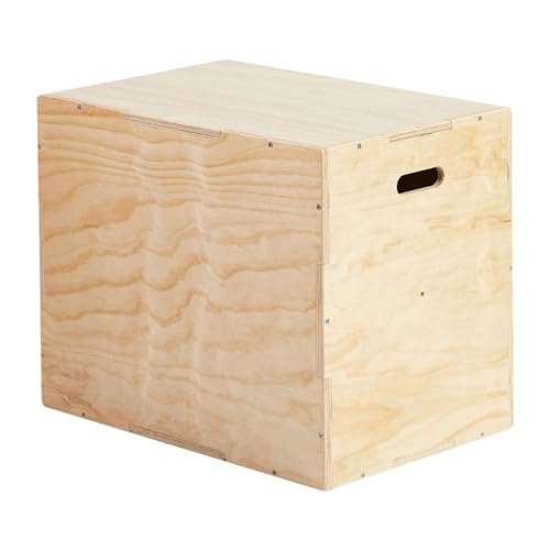 kowaku Wood Plyo Box Plyometric Box Versatile Exercise Equipment 3 in 1 Jump Training Equipment for Fitness Squats Home Gym Workout, 20x24x30inch