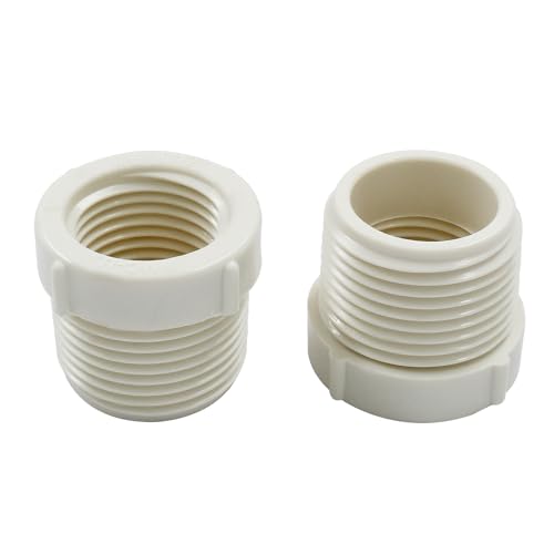 Litoexpe 10PCS 3/4 Inch Male Thread to 1/2 Inch Female Threaded PVC Pipe Fittings, Reducer Bushing PVC Pipe Fittings Adaptor Coupling for connecting pipe, White - Thumbnail 5