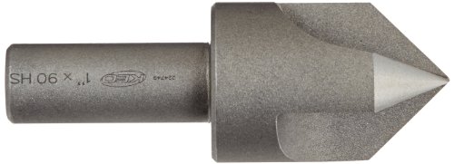 KEO 51009 High-Speed Steel Single-End Countersink, Uncoated (Bright) Finish, 3 Flutes, 90 Degree Point Angle, Round Shank, 1/2