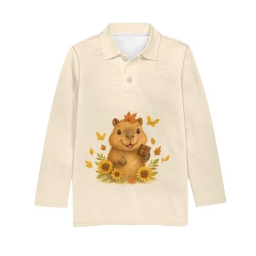 ZFRXIGN Golf Shirts Girls Long Sleeve Shirts Size 3-16 Graphic Tops for Golf, Basketball, Athletic