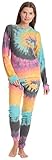 Just Love Women's Tie Dye Two Piece Thermal Pajama Set 6962-10688-M