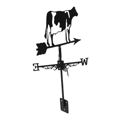 Girouette en métal vache piquet de jardin indicateur direction météo pour toit