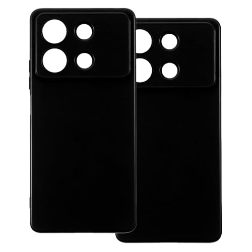 UOGNADGD 2�� TPU�P�[�X Xiaomi Redmi Note 13R Pro 5G �Ƃ̌݊������� �X�}�z�J�o�[ - �ϏՌ��t���L�V�u���ی�A�N�Z�T���[ �����J�b�g���H (�u���b�N+�u���b�N)