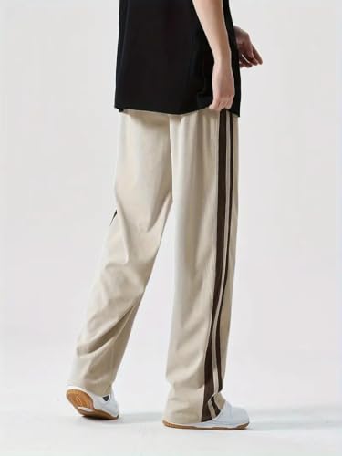 Image of FN3 Men's Cotton Blend Cargo Track Pants - Loose Fit Joggers for Men | Korean Style Travel & Lounge Wear with Pockets