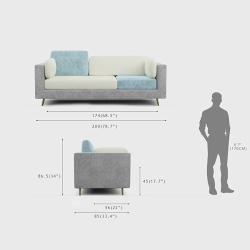 Image of Nuvola Premium Latex Fabric Sofa | 3, 4 & 5 Seater Options | 2 & 3-Toned Variants | Ultra-Soft Deep Seating Comfort | Modern Living Room Sofa | 3-Year Warranty