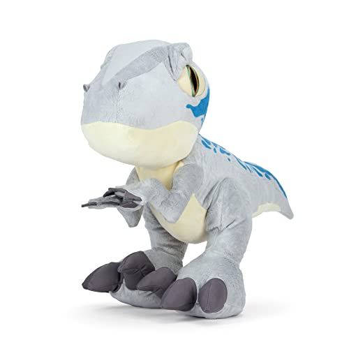 Famosa Softies - Peluche Jurassic World Blue de 25 cm con peana, muñeco blandito y Suave, con...