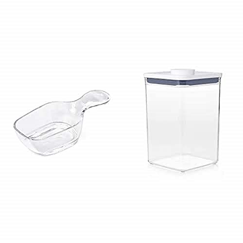 OXO Good Grips 11235500UK INOXO.11235500ML, Inoxidable, Transparent, 30 ML Good Grips Boîte de Conservation Pop – Rangement Alimentaire hermétique et empilable - 4,2 l pour la Farine et Autres