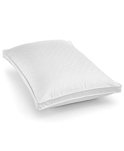 Hotel Collection European White Goose Down Standard Queen Medium Support Gusset Pillow for Back Sleepers