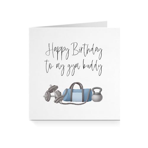 Carte d'anniversaire « Happy Birthday To My Gym Buddy » – Cartes de fitness pour lui et elle