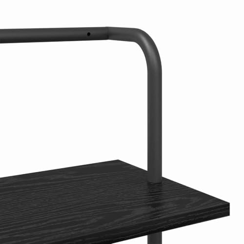 Rangement stylé étagère chêne noir pour optimiser les petits espaces du salon - 7