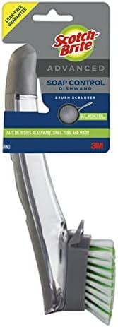 Scotch-Brite Advanced Soap Control Dishwand Brush Scrubber, Antibacterial* Dish Wand Brush with Soap Dispenser