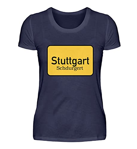 T-shirt Stuttgart femme bleu marine S idéal pour le week-end