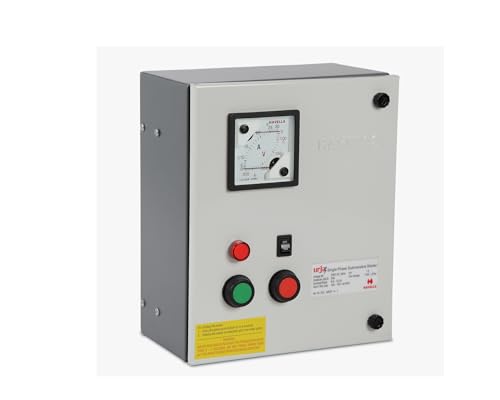 Havells Heavy Duty Metal Single Phase 1.5HP/IHADOAK1FA Submersible Pump Controller Motor Starter Ideal for Home and Office Motor (Multicolor)