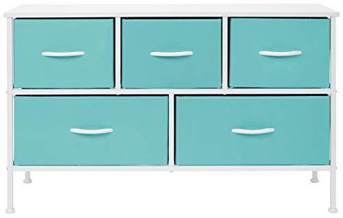 Sorbus-Dresser-with-5-Drawers-Furniture-Storage-Chest-for-Kids-Teens-Bedroom-Nursery-Playroom-Clothes-Toys-Steel-Frame-Wood-Top-Fabric-Bins-Pastel-Aqua 31RZEPVApLL