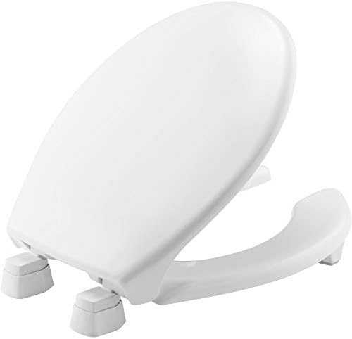 BEMIS 2L2050T 000 Medic-Aid 2" Lift Raised Open Front Plastic Toilet Seat and Cover, ROUND, Long Lasting Solid Plastic, White