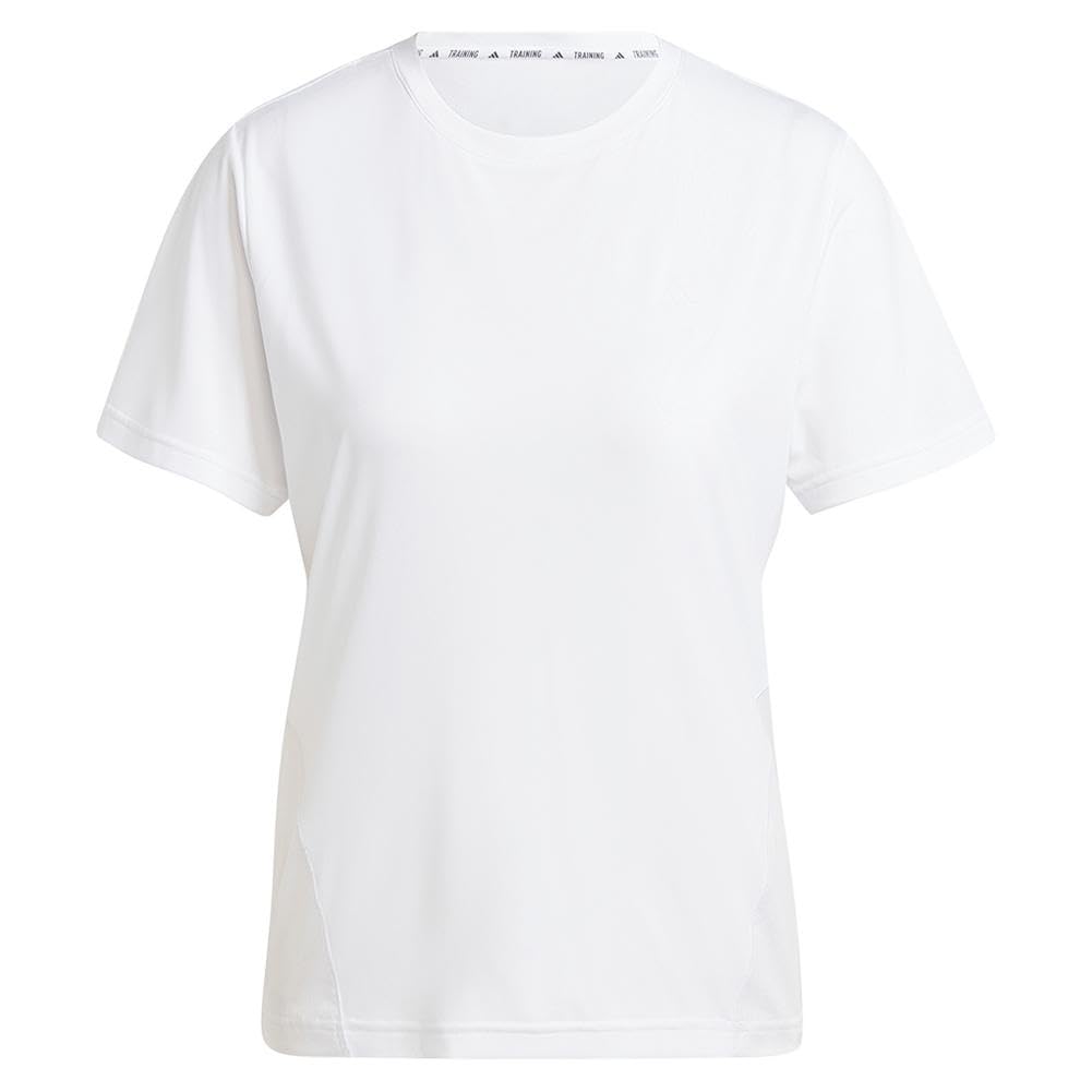 adidas Damen Designed for Training T-Shirt, Weiss/opulenter Garten, Mittel