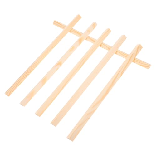 Healifty Tiras de Madera de Pino Triangular Equilátero 12mm X 30cm 6 Piezas para Molduras Decorativas de Ventanas, Manualidades y Accesorios de Fotografía, Moldura Ventana DIY