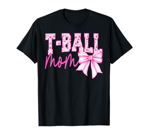 T Ball Mom Floral Toile Pink Water Color Coquette Womens T-Shirt