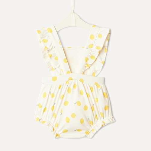 Amazon Essentials X Sofia Grainge Baby Girls' Baby Girls Ruffle Romper, Ivory Lemon, 12 Months - image 5