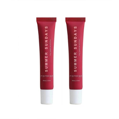 2 PACK SUMMER Lip Balm Daily for Friday, lip butter balm lip balm set mini lip balm lip gloss lip balm mini (Cherry)