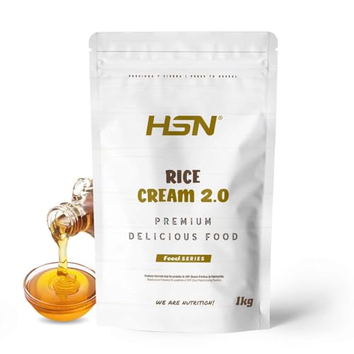 HSN Crema de Arroz 2.0 | Sirope de Arce 1 Kg = 33 Tomas por Envase | Sin Azúcares Añadidos, 100% Carbohidratos Puros | Textura Extra-Fina y Cremosa | Ideal Rice Porridge | No-GMO, Vegana, Sin Gluten