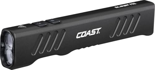 Coast Linterna LED 1200 lm recargable por USB-C, alcance 260 m, cuerpo de aluminio, IP67 resistente al agua y al polvo, linterna táctica potente para outdoor, trabajo y emergencias
