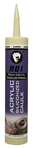 Red Devil 08462I12 RD Pro Construction Grade Siliconized Acrylic Sealant, 10.1 oz., Almond, 12- Pack