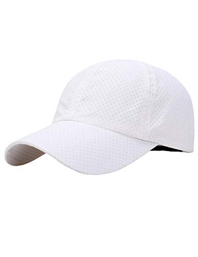 newrong Boné de beisebol esportivo masculino de secagem rápida, Branco, Tamanho �nica