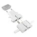 ROAD WARRIOR Travel Power AC Plug Adapter EU/UK/AU/US/IN, Designed in JAPAN - RW101WH-US [White]