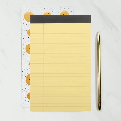 Blocs-notes jaunes papier ligné détachable pour école et travail - 6
