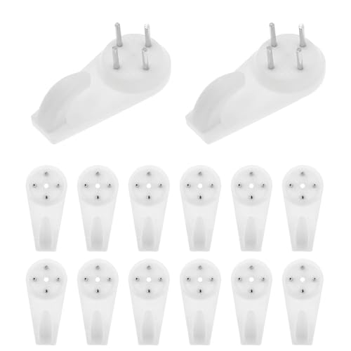 20pcs Non-Trace Hooks for Hard Wall, Picture Hanging Kit for Frame Fixing, Hanger Hook for Plasterboard, Drywall, Concrete Wall
