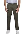 Couleur : vert Celio Chino uni en coton coupe droite pour homme Olive, Vert olive, 46
