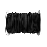 PciDinFo 4mm Strong Elastic Bungee Rope Shock Cord Tie Down Boats Trailers, Black, 3m